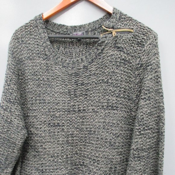 Size 3X Effeci Woman Long Sweater 100% Acrylic Black/Grey Long Sweater - Picture 8 of 13
